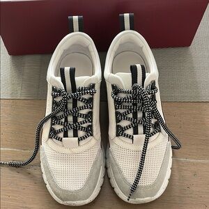 Bally Stylish White and Black Sneakers